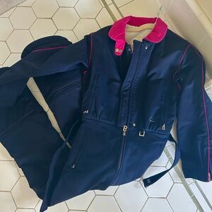 Bogner Vintage Ski-suit Women’s Size 6/Navy with Fushia Trim